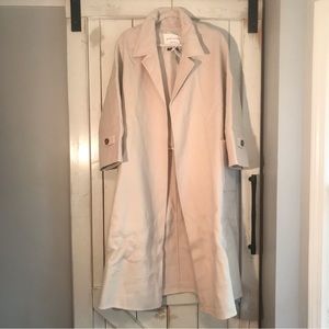 Tender Avenue Tie Waist Raglan Long Coat.